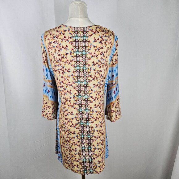 Soft Surroundings Fifi Floral Embroidered Boho Tunic Medium Petite - Picture 6 of 11